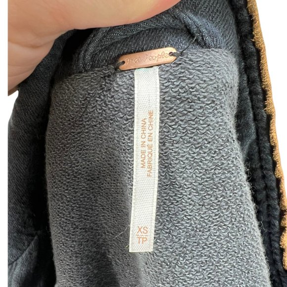 Free People Double Cloth Twill Wrap Jacket In Navy Sz XS - Picture 10 of 13